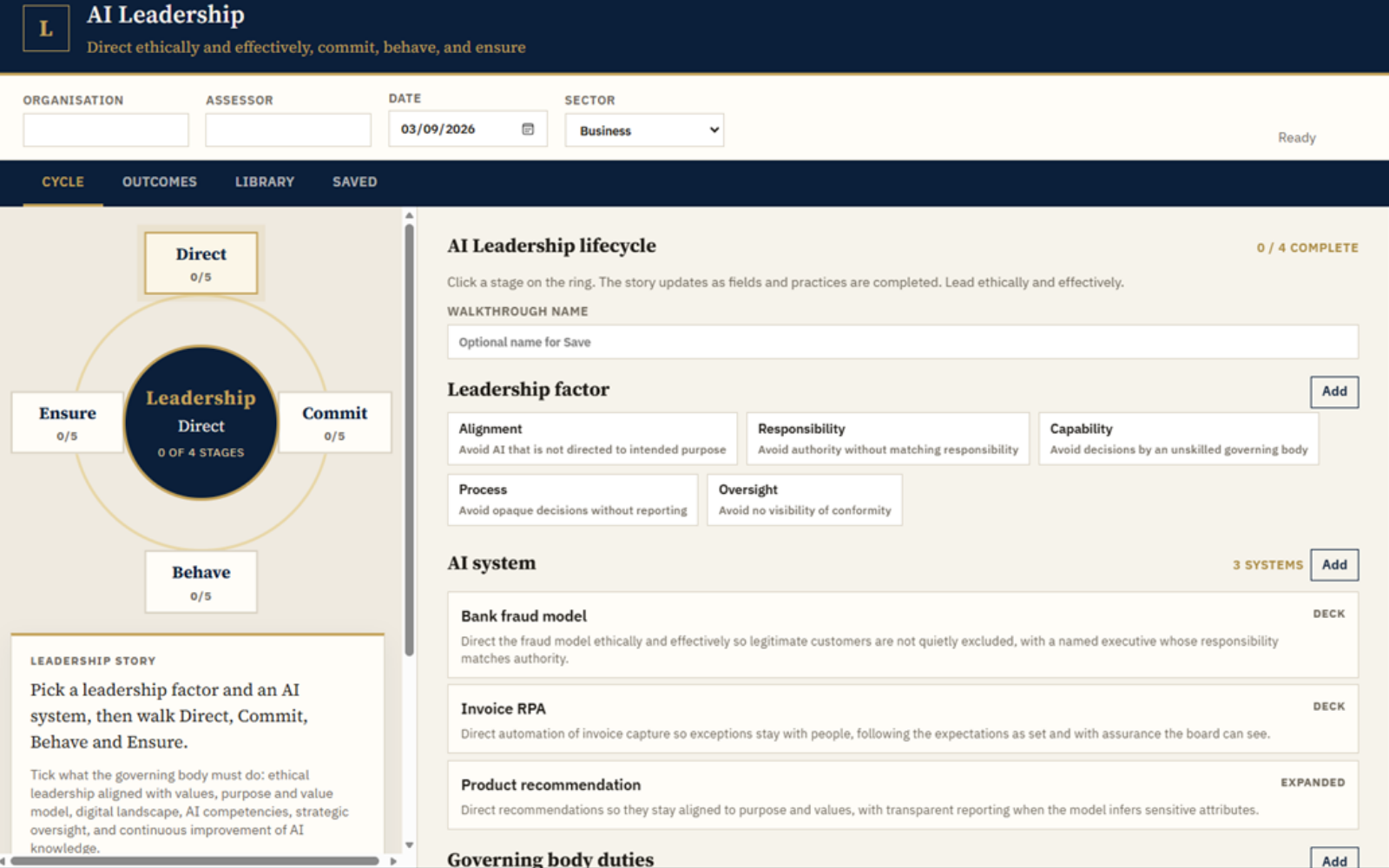 AI Leadership workbench