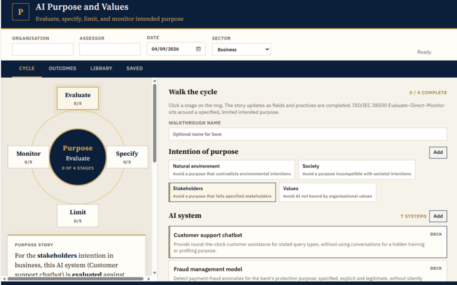 AI Purpose and Values walkthrough